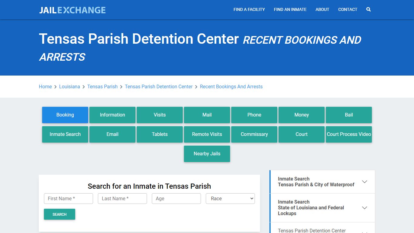 Tensas Parish Detention Center Recent Bookings And Arrests - Jail Exchange